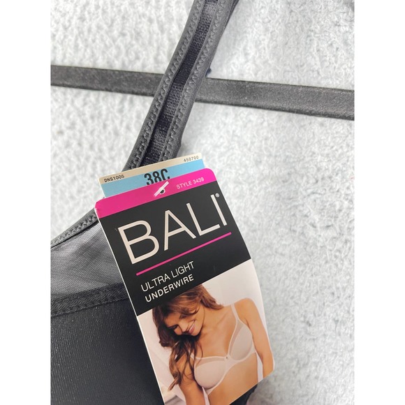 Bali Women's Size 38C Black Bra NWT Ultra Light Underwire - Picture 7 of 8